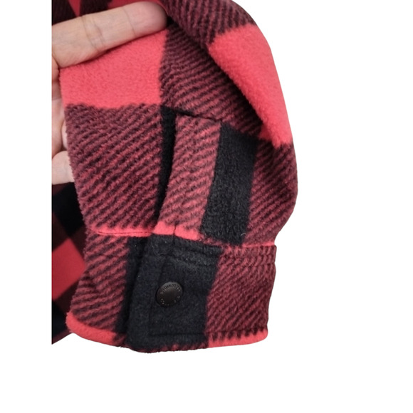 3365) Columbia Women Benton Spring Fleece Red Check Print Jacket Size XL - Picture 6 of 10